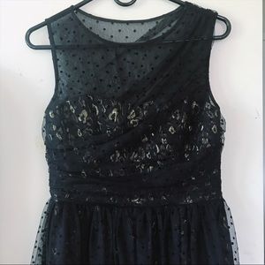 Black and gold formal dress